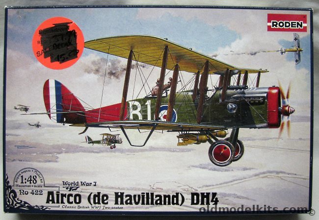 Roden 1/48 Airco de Havilland DH-4, RO422 plastic model kit